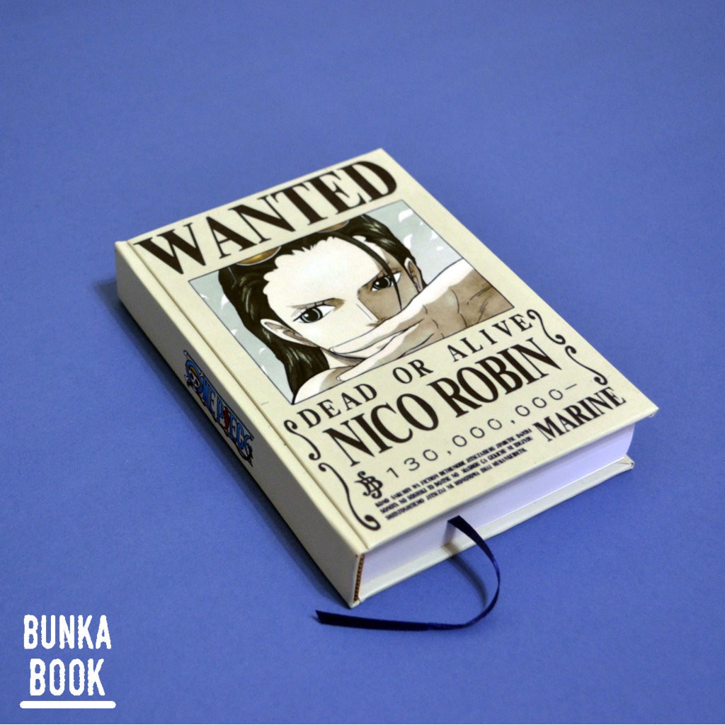 

Pocket Book Hardcover Anime One Piece Wanted Nico Robin Ukuran A6 Jurnal Agenda Planner Gift Couple