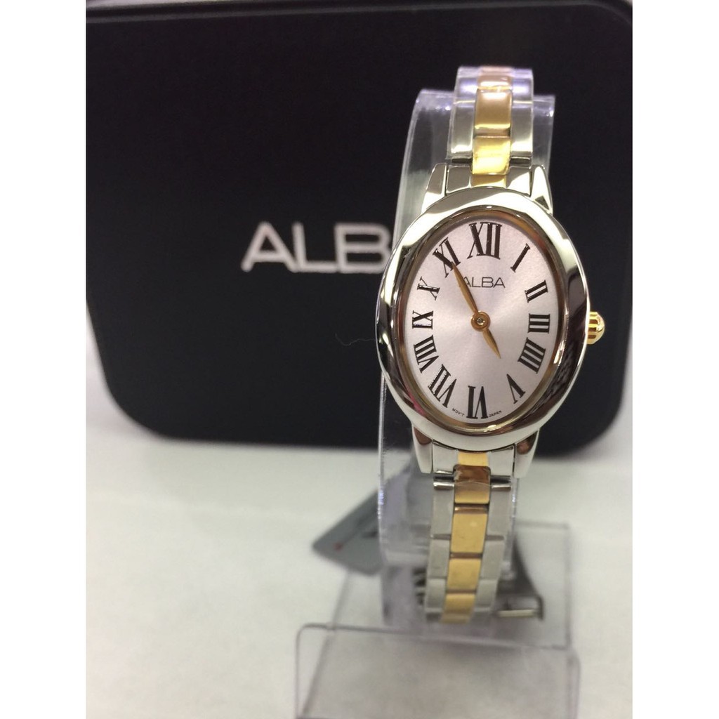 Alba Ladies ARW033X1 Jam Tangan Wanita ARW033 Silver Gold Stainless