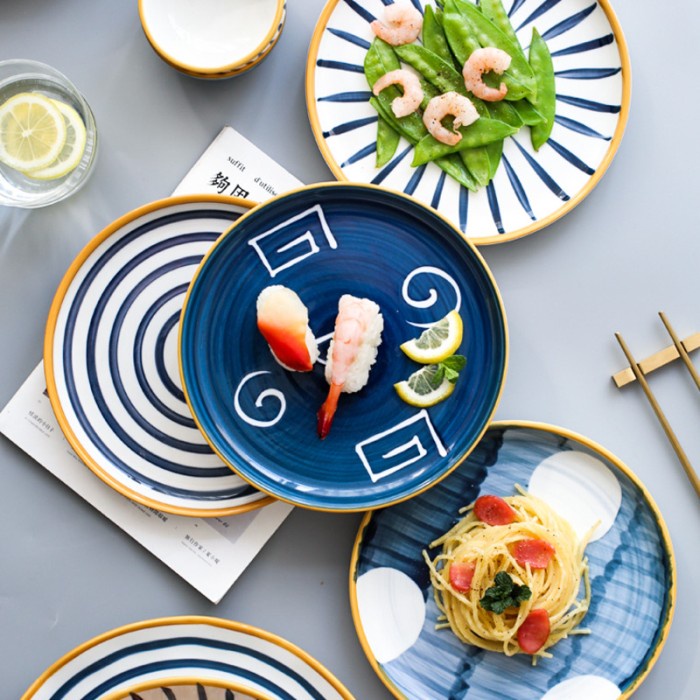 Triple W Piring Makan Keramik Jepang Japanese Dinner Plate Ceramic-8 inch / 20 cm