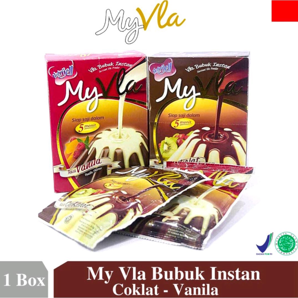 My Vla Bubuk 1 Box Isi 6 Sachet Instan Vanila Coklat