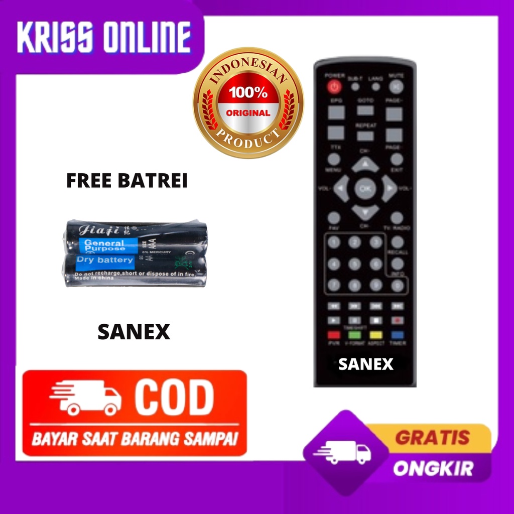 REMOT DIGITAL SET TOP BOX T2 SANEX