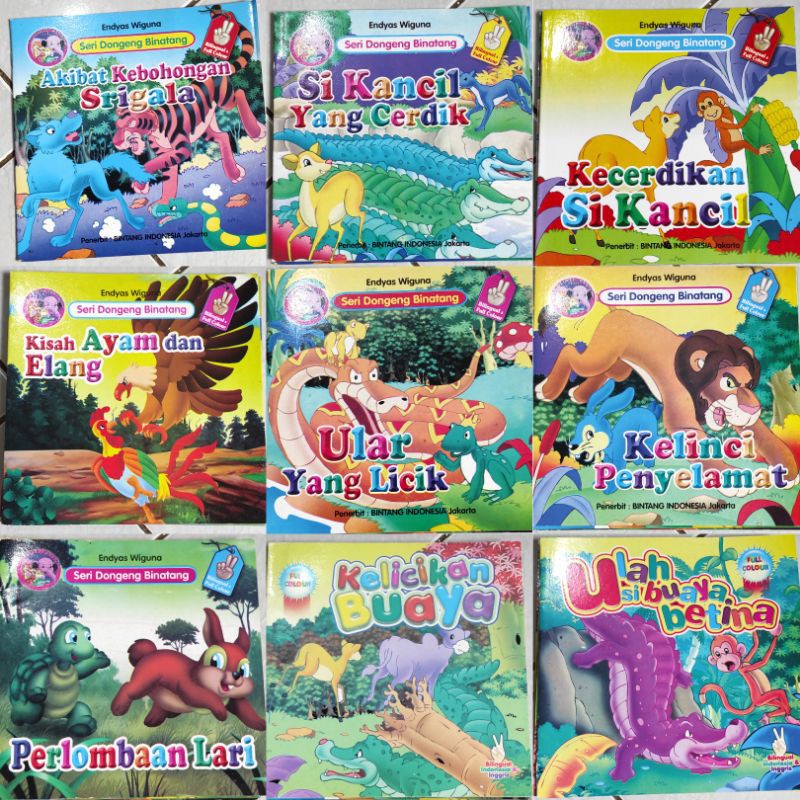 Jual buku cerita bergambar hewan full color bisa pilih judul | Shopee