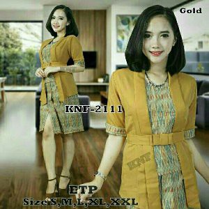 Kebaya Kutubaru Elnira pendek   dress batik   kebaya dress   batik kantor   kebaya kantor