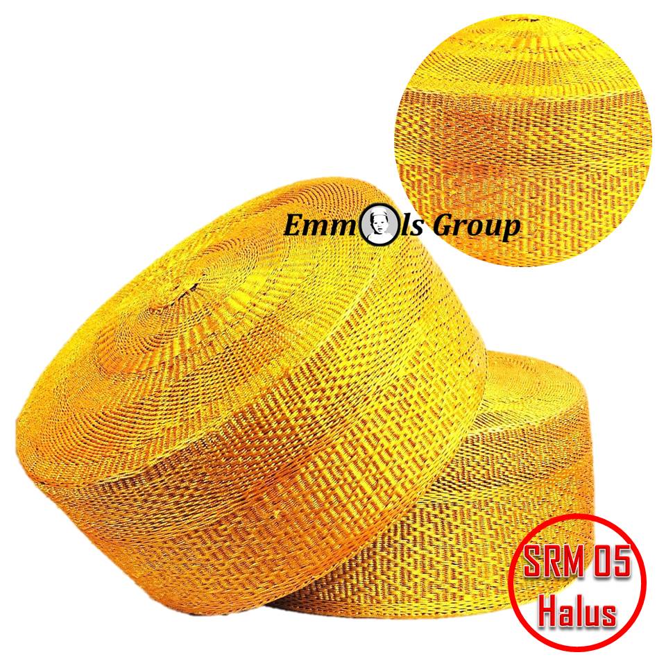 [COD] Songkok Recca / Topi Bugis Songkok Recca Motif Full Kuning SRM 05 Halus Terbaru