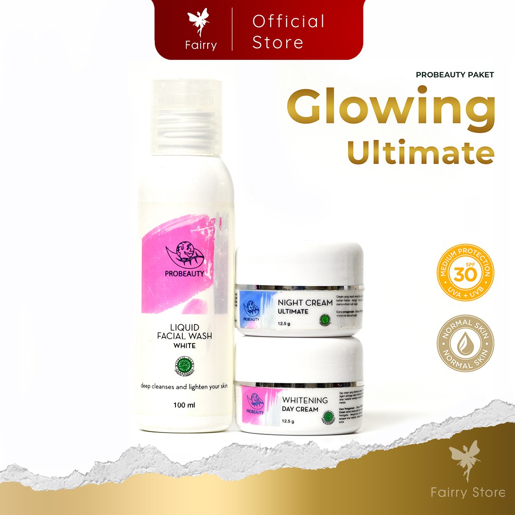PROBEAUTY Paket Wajah Glowing Ultimate - Paket Skincare Glowing Murah Bpom-Paket Hemat