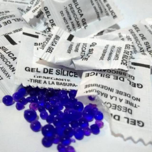 Silica / Silika Gel Biru Blue Sachet Kertas Kualitas Premium Bagus