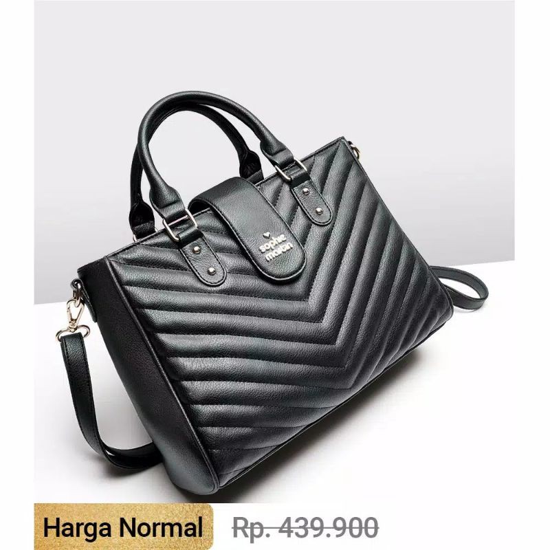 TAS HITAM QISYA SOPHIE MARTIN ORIGINAL TAS GURU TAS KULIAH TAS BESAR TAS SHOPIE