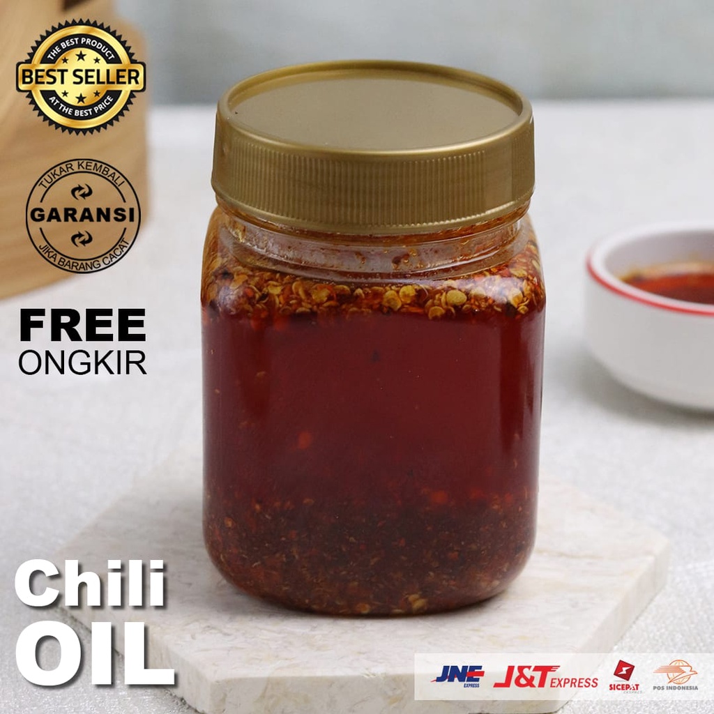 bumbu sambal pedas  hot chili oil extra lada untuk bumbu dimsum gyoza 200ml