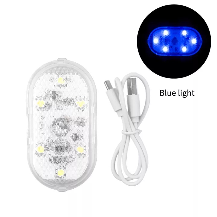Lampu Plafon Mobil Lampu Sensor Sentuh Mobil 6 LED USB Lampu Kabin Interior Mobil Lampu Baca Lampu Laci Lampu Lemari Lampu Armrest Lampu Tangga Lampu Darurat
