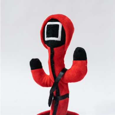 Mainan Boneka kaktus Squid Game Elektrik Lampu LED mainan Squid game Dancing Toy joget [READY STOCK]