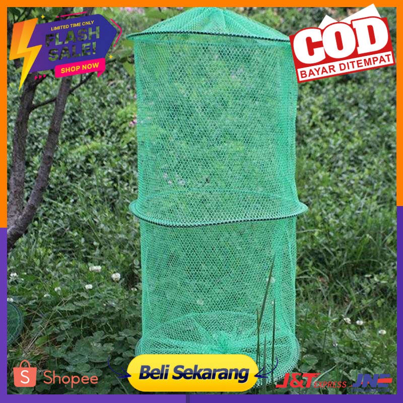 TONQUU Jaring Pancing Ikan Udang Fishing Net Foldable 2 Layers SCZ620