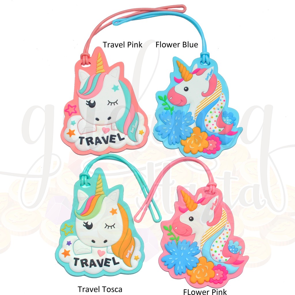 Luggage Tag Baggage Tag Silicone Travel Unicorn Lucu Unik GH 301327