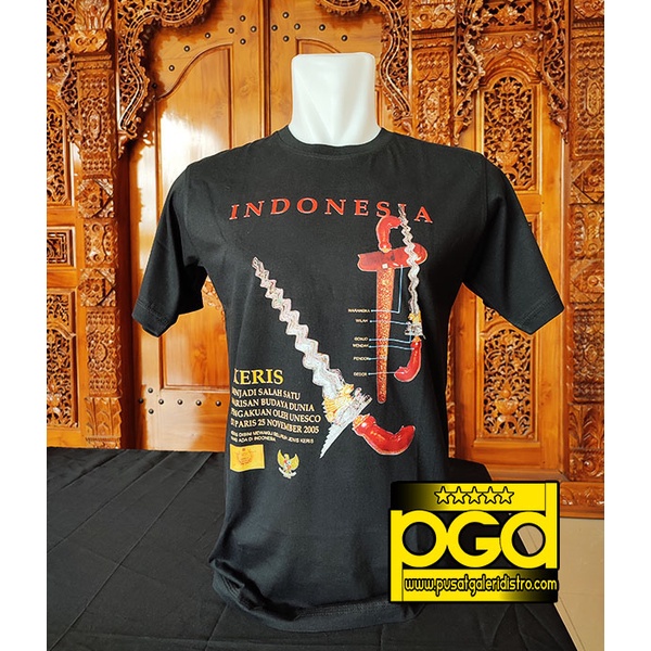 Kaos Keris Jawa / Kaos Keris Nusantara / Baju Keris Cotton Combed Murah