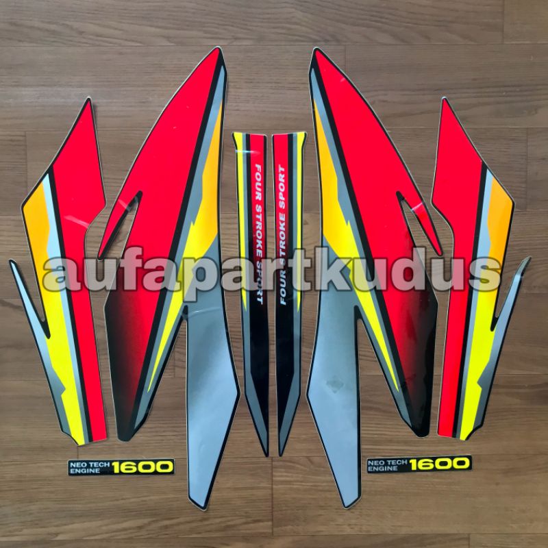 Stripping strip stiker sticker lis Honda GL Pro NeoTech Engine thn.1997 merah striping gl pro neotec