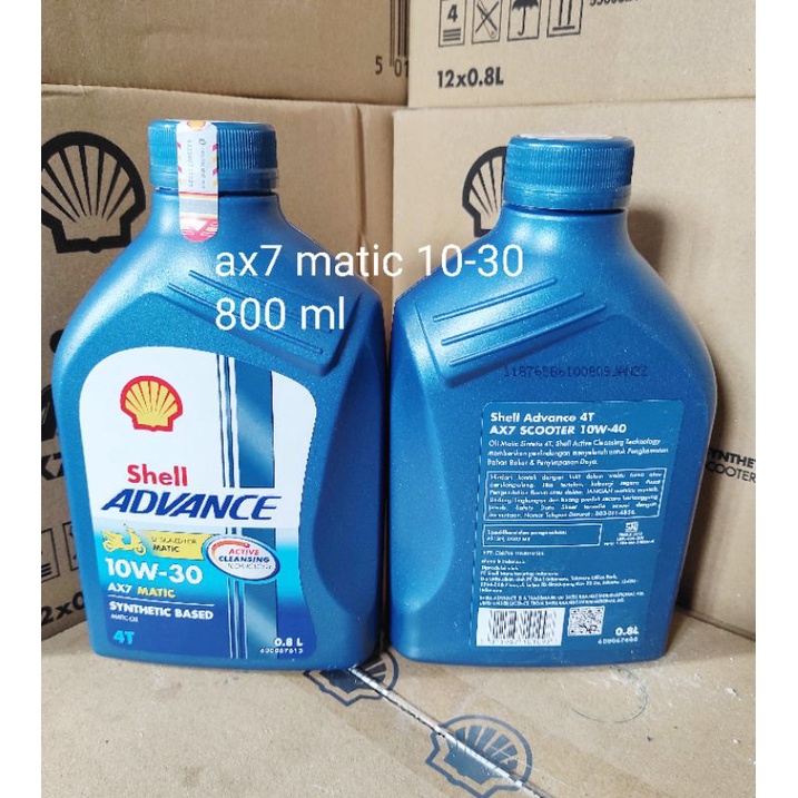 shell advance ax7 scooter matic 0.8 lt SAE 10-30 100% original for all matic