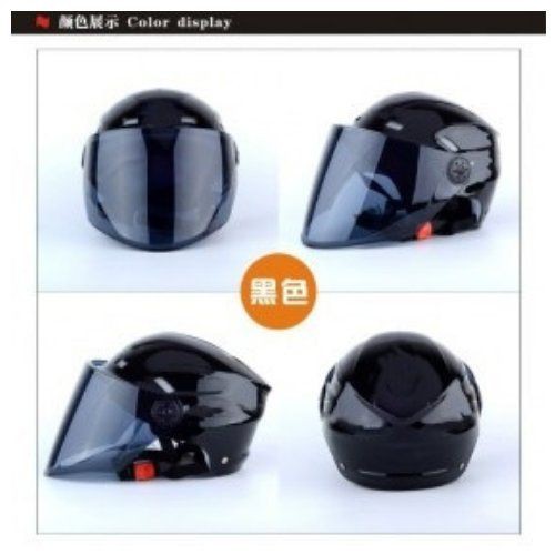 Helm Sepeda Plus Kaca Windshield  Half  Helmet Nuoman 316 Black 111117