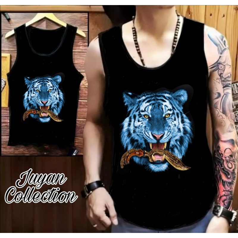 Kaos Dalam / Singlet Pria / TankTop Motif macan mc 012