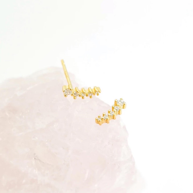 Ark.co - Crescent earrings anting earclimber kristal mini