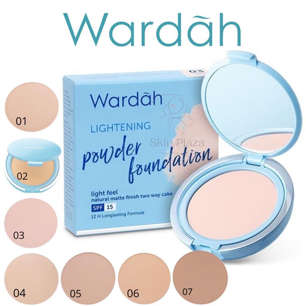 Wardah Ligtening Powder Foundation Two Way Cake Light Feel ( Refill )