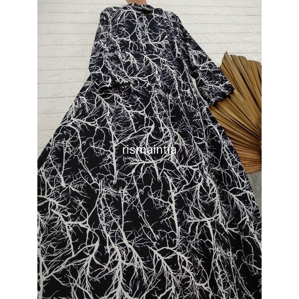 Gamis Hyget Jumbo Sultan Gracia Sabina Gamis Jumbo Termurah-Akar Hitam