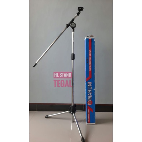 Stand Mic Maruni Panjang Silver