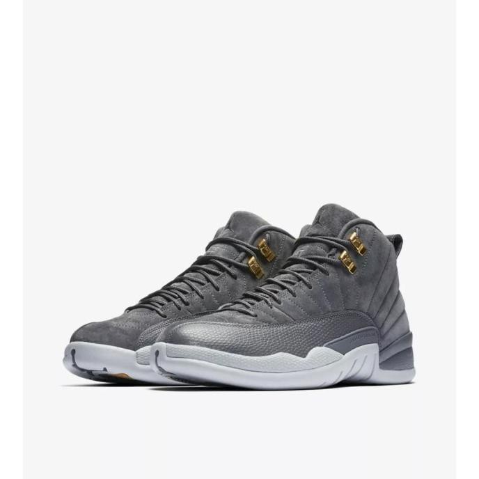 NIKE HIGH AIR JORDAN 12 XII DARK GREY SUEDE PERFECT KICK ORIGINAL PK