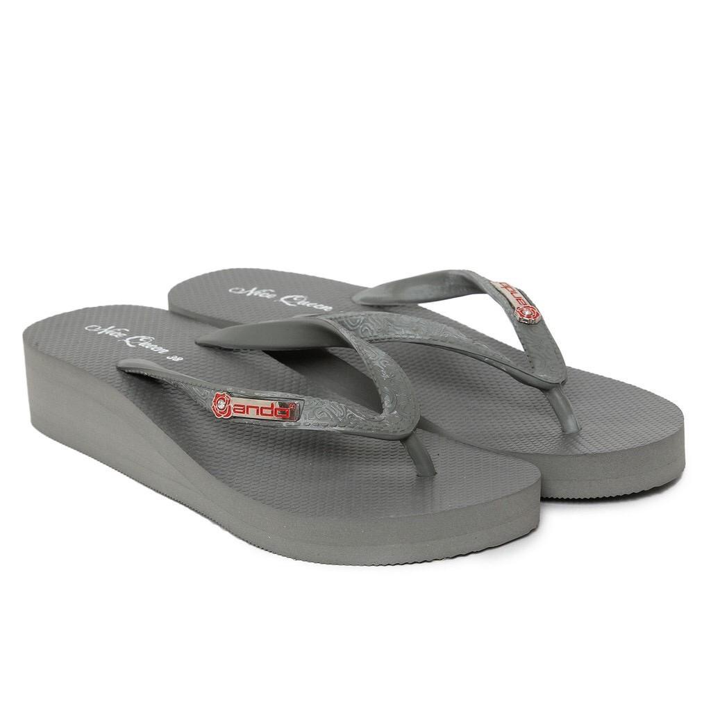 ANDO NICE QUEEN - SANDAL JEPIT ANDO  WEDGES WANITA DEWASA  _ SANDAL ANDO_ANDO ORIGINAL-ABU-ABU TUA
