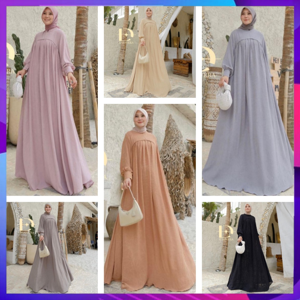 Siap Kirim Adeena Dress Original By D'lovera Gamis Adeena Ori By Dhilovera Baju Wanita Baju Muslim F