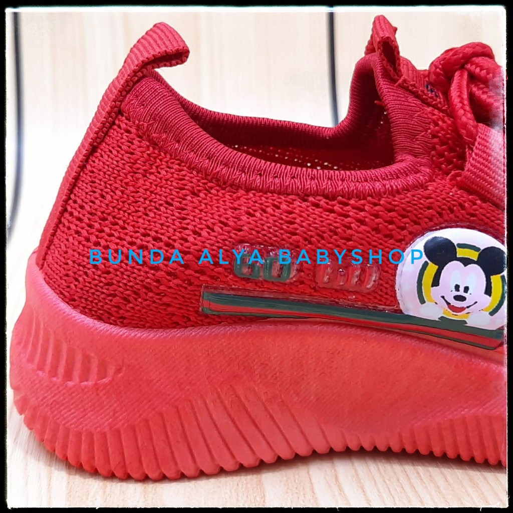 Sepatu Anak Laki Laki IMPORT Usia 2 Tahunan MERAH Elastis - Sepatu Anak Cowok Lentur Size 22 SALE