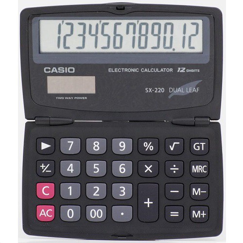 

KALKULATOR LIPAT CASIO SX 220 ORIGINAL - 12 DIGIT GARANSI RESMI ASABA 1 TAHU