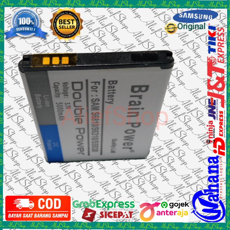 Batrai SAMSUNG GALAXY Fit S5670 Batre Wave M S7250 Baterai Brain power Original