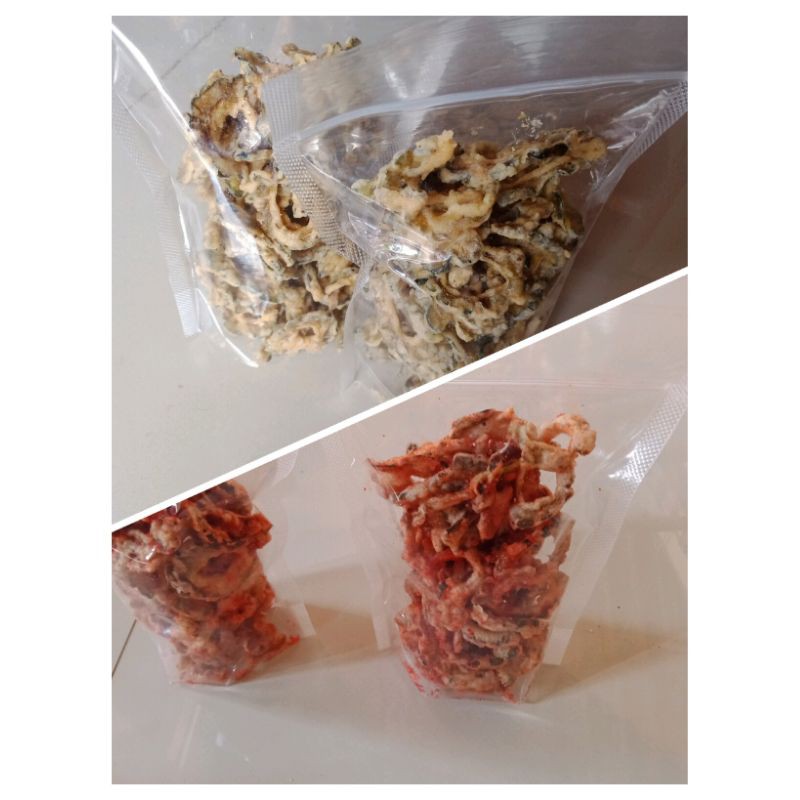 

keripik pare,,ada dua varian rasa original dan balado