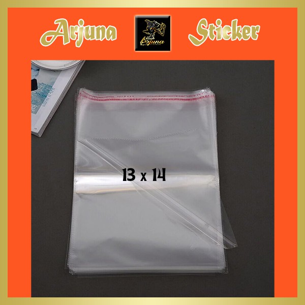 

Plastik Packing Olshop Transparan OPP Plastic Kemasan Lem Self Adhesive Ukuran 13 cm