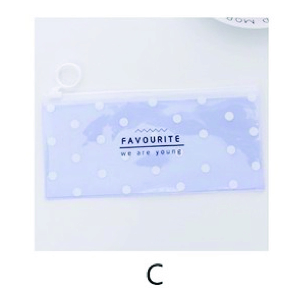 FygaleryMedan HL0074 Tempat Pensil Transparan Pouch Motif Lucu Serbaguna-Kode C