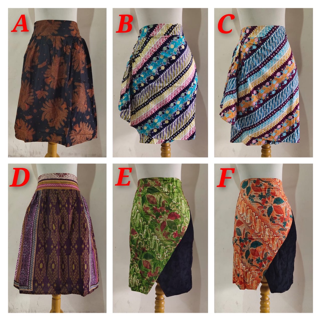 SALE ananta rok pendek midi skirt batik wanita