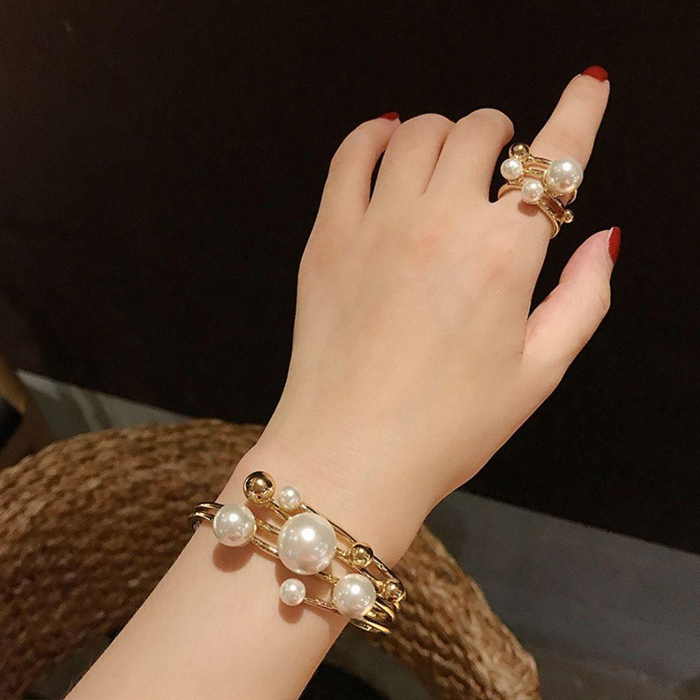 PINEAPPLE Gelang Tidak Teratur Untuk Wanita Perempuan Emas Logam Berongga Keluar Bangle Geometri Bracelet