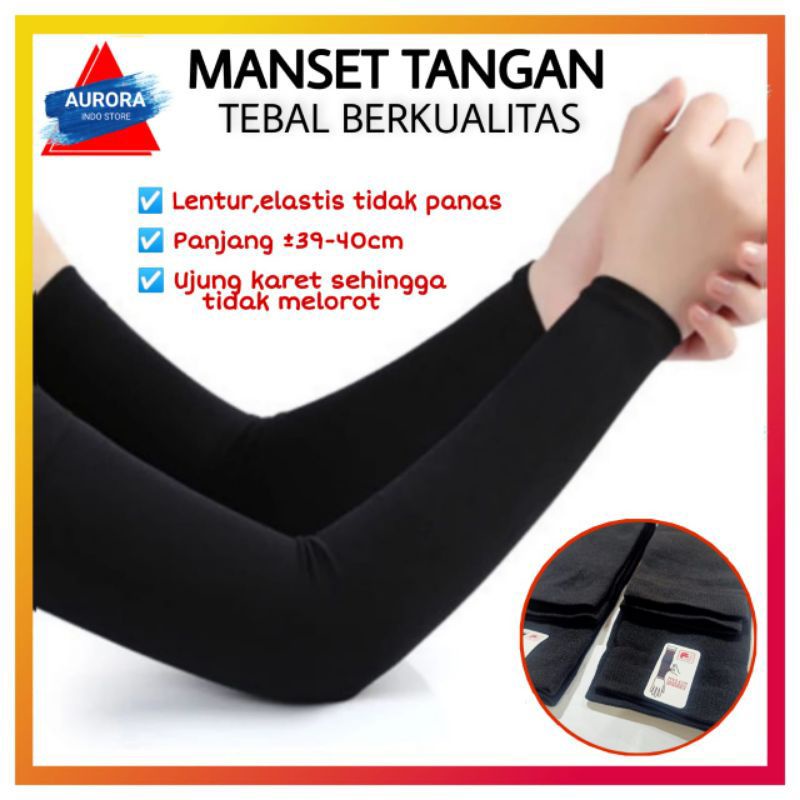 Manset Tangan Kualitas Tebal Sarung Tangan Polos Manset Tangan