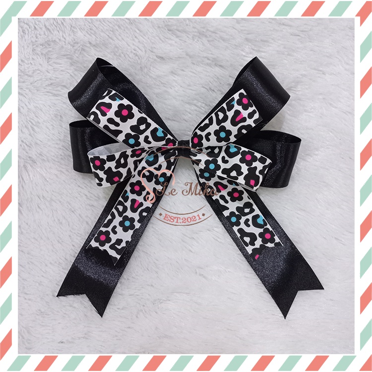 

Pita kado souvenir satin motif bunga jadi siap pakai hias hampers