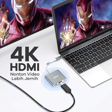 Converter HDMI USB 3 in 1 JETE X2 - Garansi 2 Tahun Rusak Tukar Baru