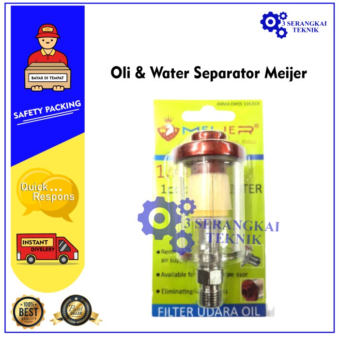 Meijer Filter Saringan Udara Spray Gun Air Water Oil Separator