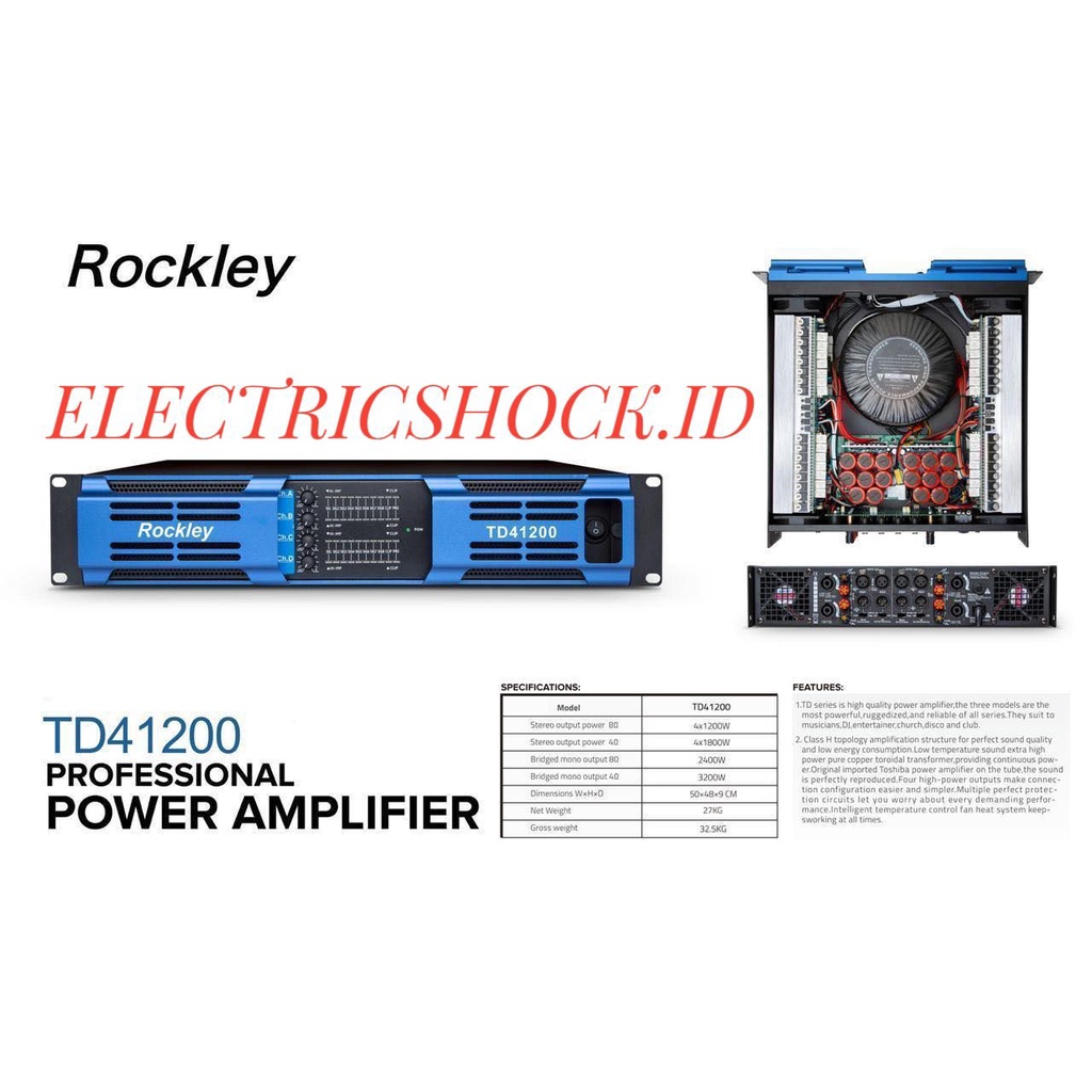 POWER AMPLIFIER ROCKLEY TD 41200 / ROCKLEY TD41200