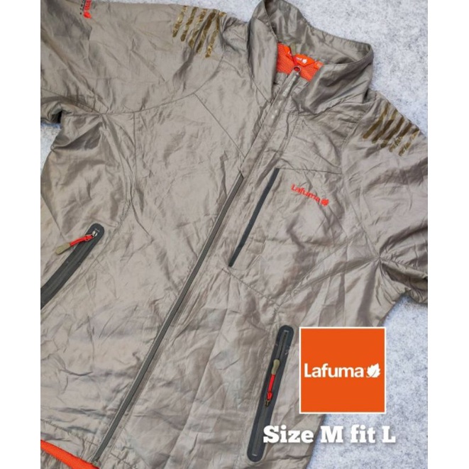 Jaket Outdoor Zipper Lafuma Original Grey Orange