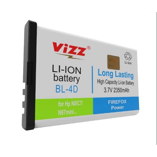 Vizz Double Power Battery Batre Baterai Vizz Nokia 4D E5 E7 702T N8 N97 Mini BL-4D BL4D BL 4D