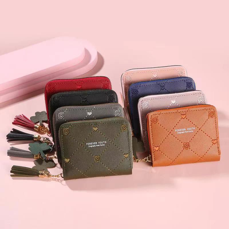 Dompet Korea Resleting Dompet Kartu Dompet Koin Dompet Mini Kartu