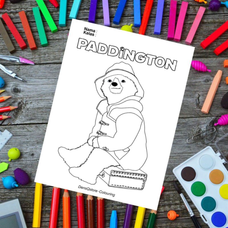 

Kertas Mewarnai Anak Tema Paddington / Kertas Gambar (10 Lembar Gambar)