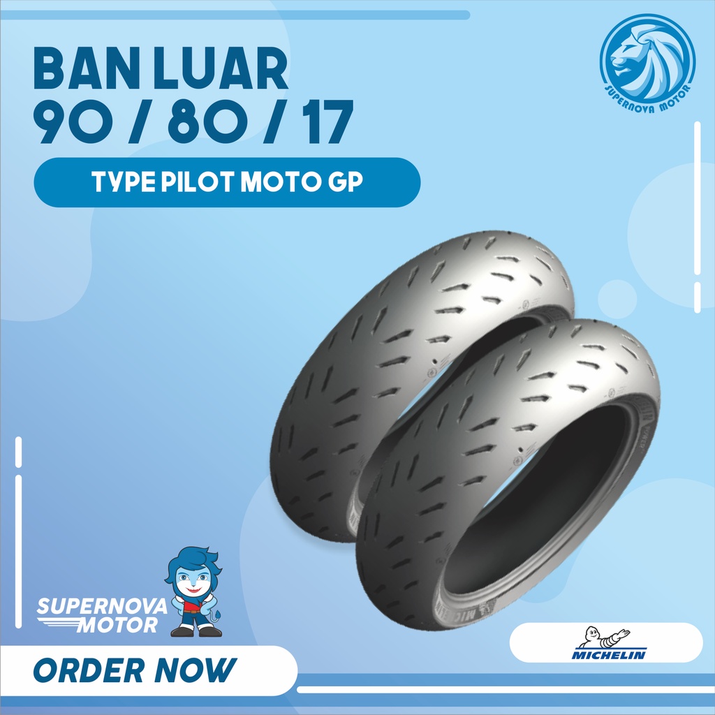 BAN LUAR MICHELIN 90 80 17 PILOT MOTO GP