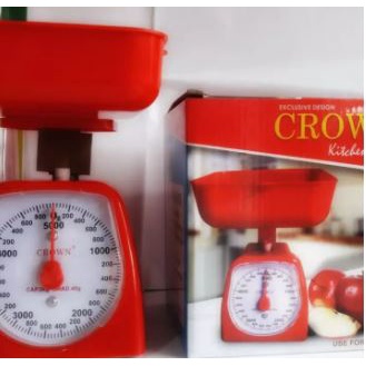 Timbangan Kue / Timbangan Plastik / Timbangan 3 Kg Crown Kitchen Scale