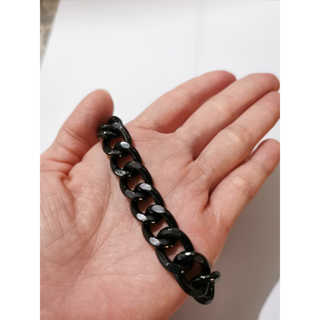 Rantai Tas TEBAL (NEKEL HITAM) - Rante R016 Besar (Rantai saja) - Aksesoris Tas &amp; Dompet Fashion Wanita (IMPORT)