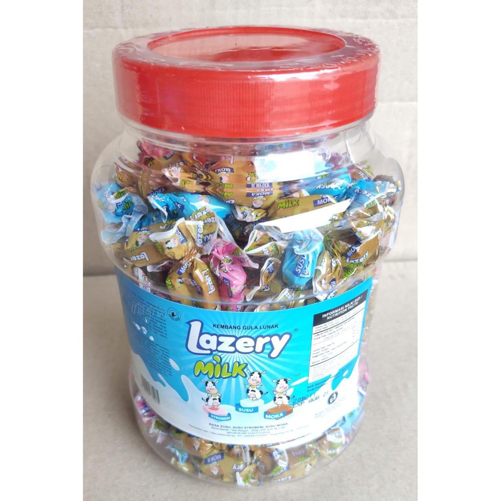 

LAZERY MILK CANDY TOPLES 500gr 200pcs