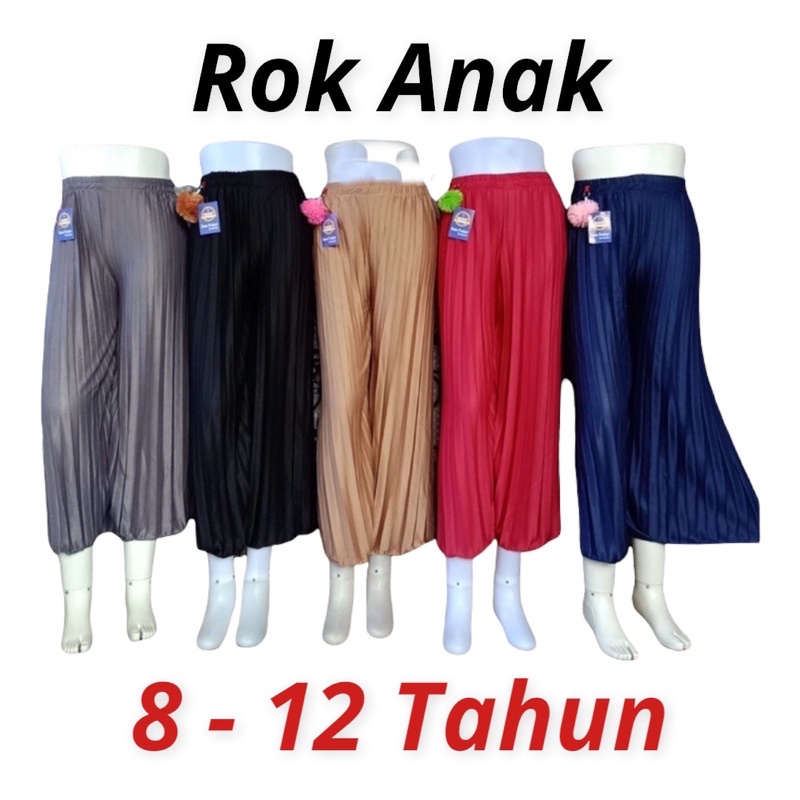 TERMURAH !!! ROK ANAK PLISKET UMUR 8-12TAHUN